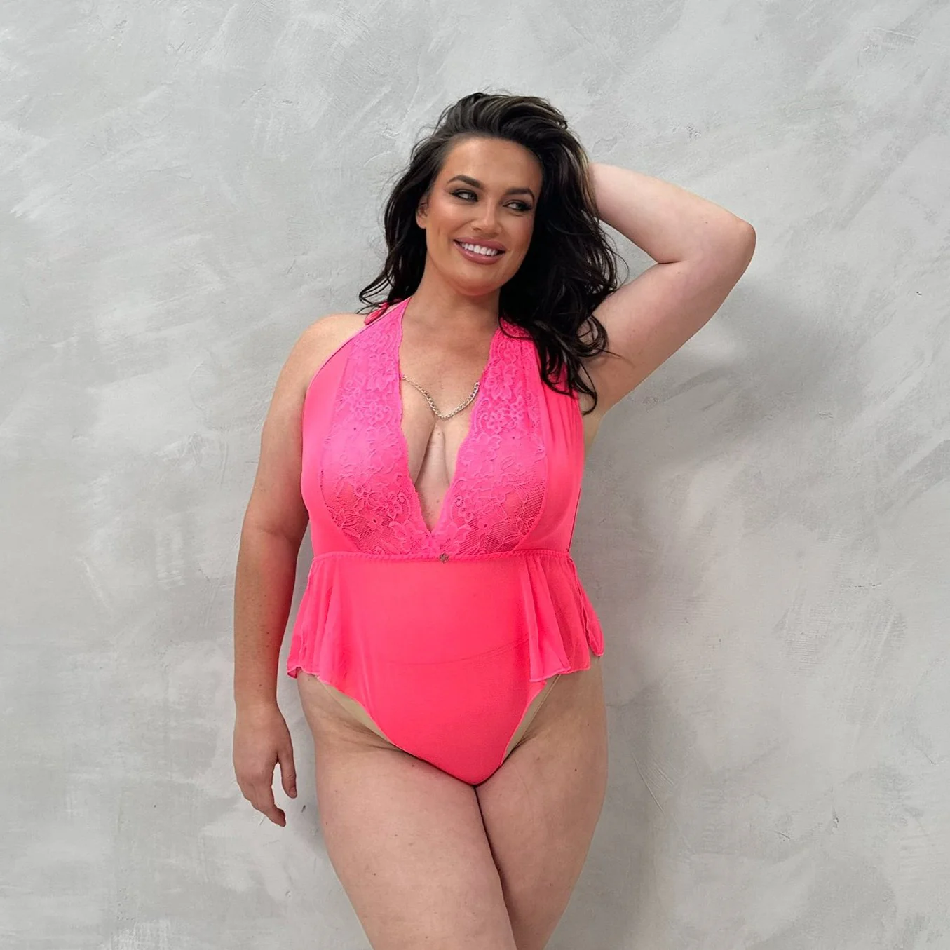 Hazel Chain Detail Skirted Bodysuit- Crotchless - Image 7