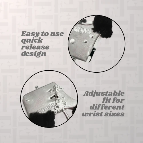 Fluffy Metal Handcuffs - Various Colours - Image 3