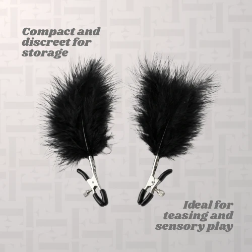 Feathered Nipple Clamp - BDSM - Image 3