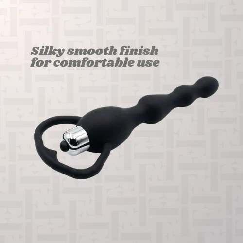 Ribbed Handle Anal Vibrator Toy - Image 4