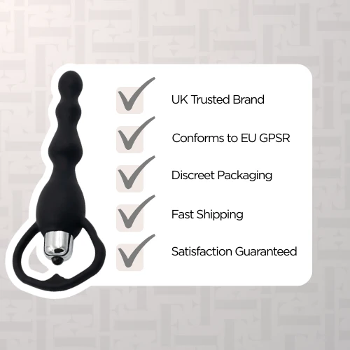 Ribbed Handle Anal Vibrator Toy - Image 5